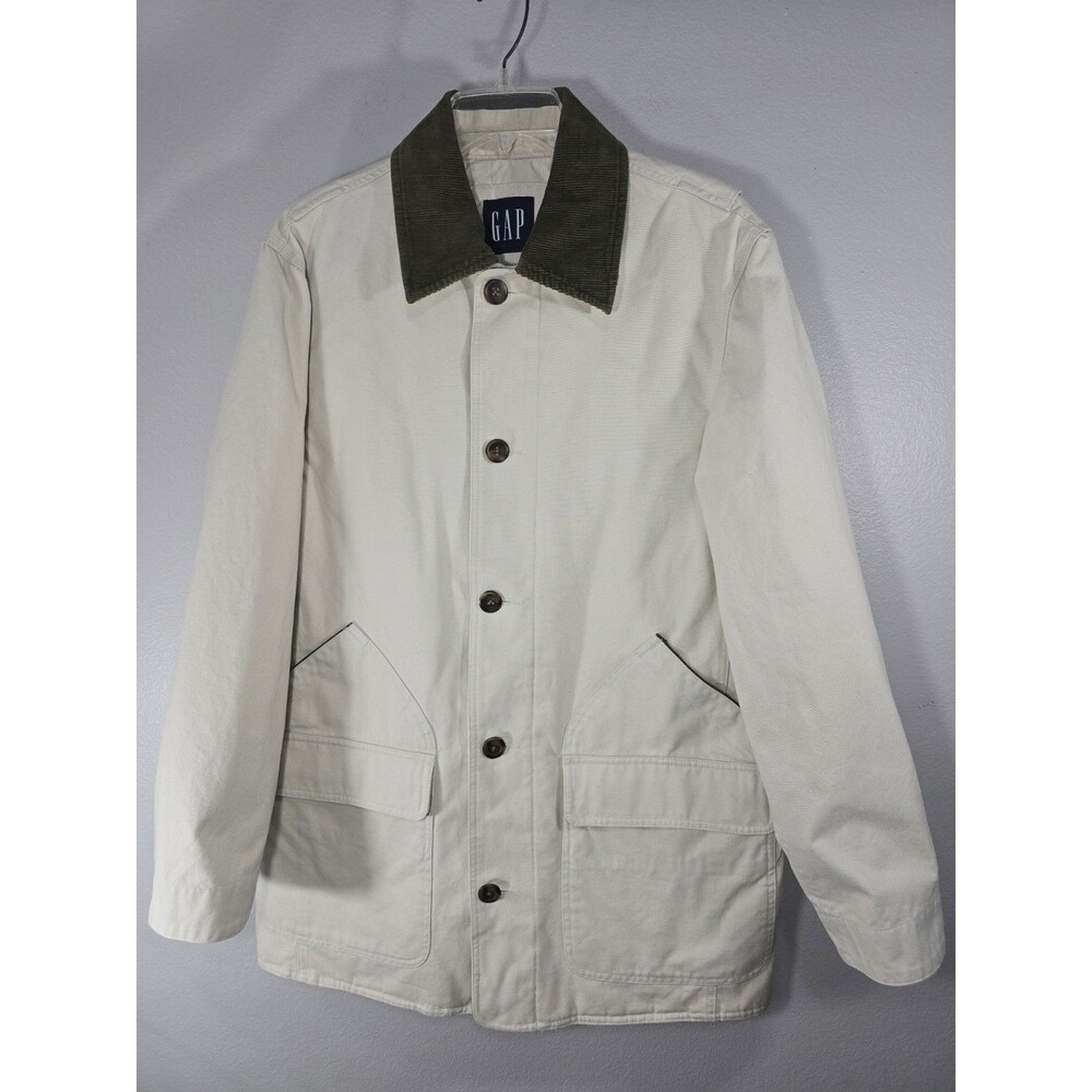 Vintage Gap Canvas barn jacket quilted Cord Collar Size Large Workwear Y2K BI
